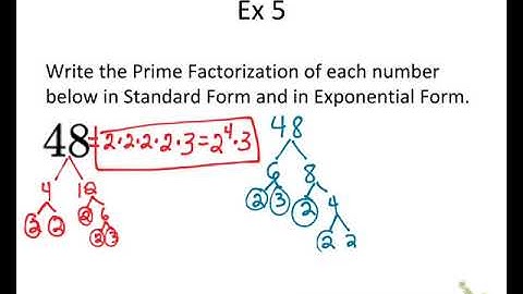 Prime Factorization Notes-Exponential Form
