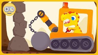 Динозаврики копатели и машинки - Управляй строительной техникой с динозаврами на Kids PlayBox screenshot 5