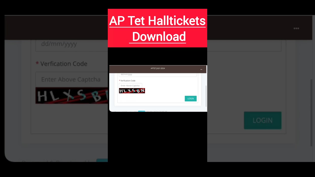 AP tet halltickets download