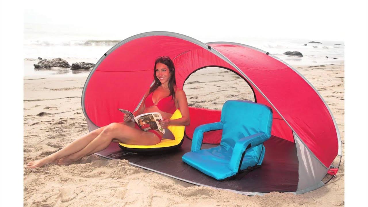 Picnic Time Manta Beach Pop Up Tent - Red