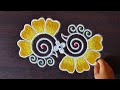  Beautiful border rangoli designs | Friday rangoli | Border muggulu | Festival kolam | Door rangoli