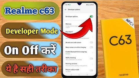 realme c63 mein developer option on kaise kare, realme c63 developer option settings