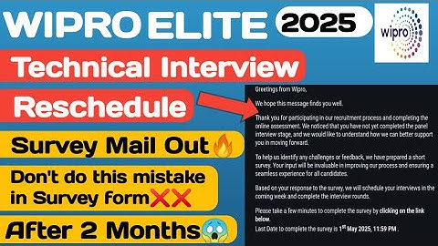 How to reschedule wipro interview || wipro interviewer not come problem solve | wipro interview 2025