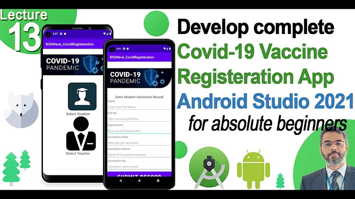 Develop App "Covid-19 Student Registration" in Android Studio | App develop for beginners | L#13