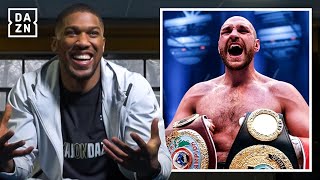 "HE'S ONE OF THE BEST OF ALL TIME!" Anthony Joshua reacts to Fury, Usyk & Franklin's Instagram posts