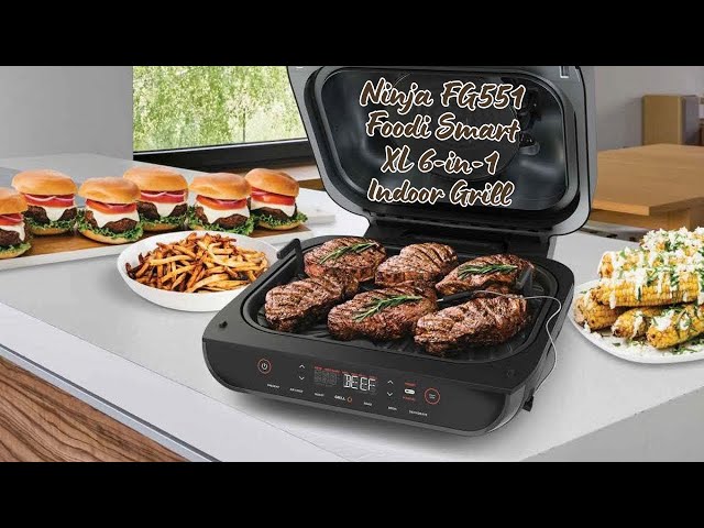 Ninja FG551 Foodi Smart XL 6-in-1 Indoor Grill with Smart Cook System