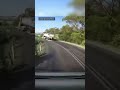 Police look for truck driver after near miss with motorcycles | ABC News
