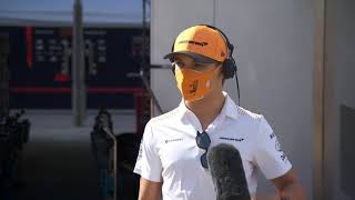 Lando post-race interview at the British GP 2020 (Channel 4) Guide