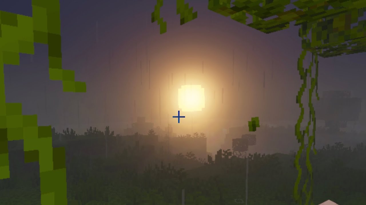 Soothing tree chopping in Minecraft (rain sounds and more)