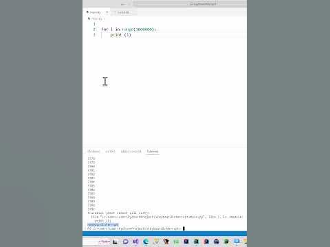 using keyboardInterrupt exception #shorts - YouTube