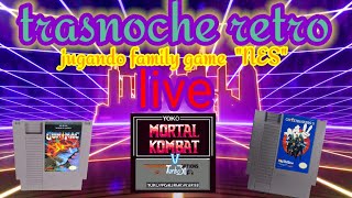 trasnoche retro live jugando family game "NES"