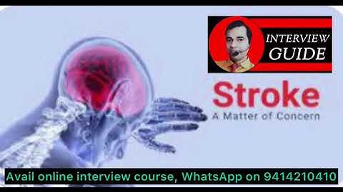 Stroke | AMC Doctor interview questions | Army medical corps interview | Interview Guide