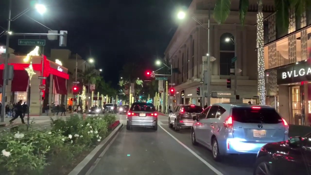 Beverly Hills, Rodeo Dr at Night 