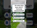 On what date was John F. Kennedy assassinated? #dailyquiz #triviatime