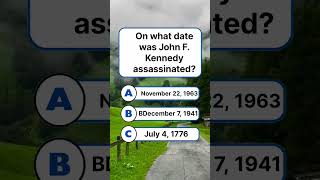 On what date was John F. Kennedy assassinated? #dailyquiz #triviatime