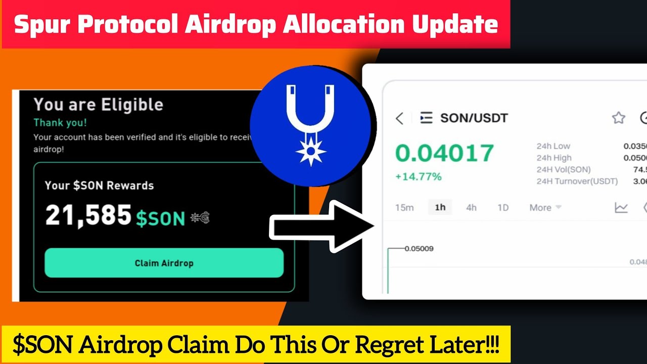 Обновление информации об аирдропе Spur Protocol: распределение $SON, руководство по получению и ц...