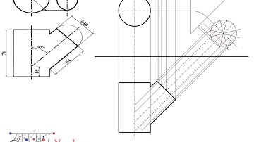 Engineering Drawing Tutorials Intersection of solids with front view and slide view T 10 5   YouTube