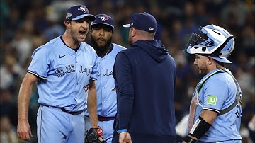 Fans fume as Max Scherzer yells at John Schneider again and barrels over pitching coach