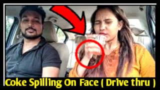 Spilling Coke on Face Drive thru prank | pranks in india |3 jokers pranks