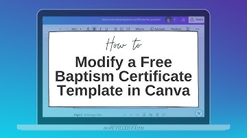 How to Modify a free Baptism Certificate Template in Canva