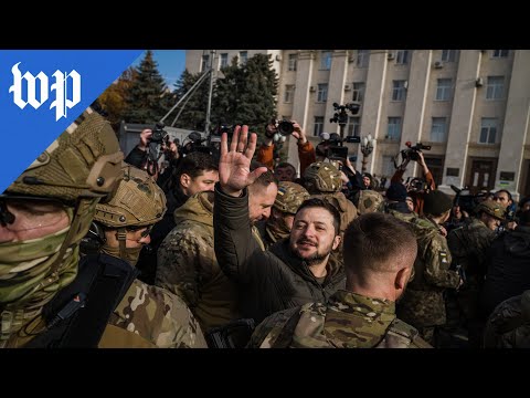 Zelensky attends flag raising ceremony in Kherson