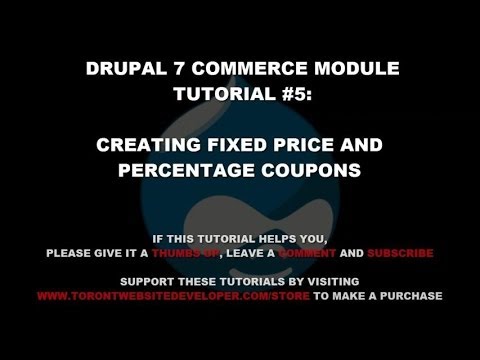 Drupal 7 Commerce Module Tutorial 5: Applying Discounts with Commerce Coupons