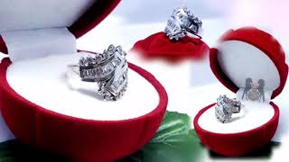 موديلات من خواتم فضة نسائية مطلية بالذهب الابيضModels of womens silver rings, plated with white gold