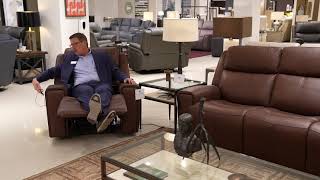 Brian Desbiens FLEXSTEEL Power Motion Leather Recliners