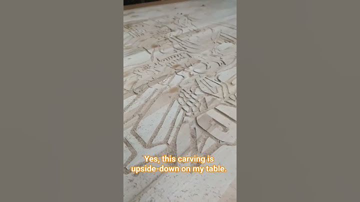 CNC carving is done, 1/4" deep, final pass using a 1/8" downcut bit. #woodworking #wood #carving
