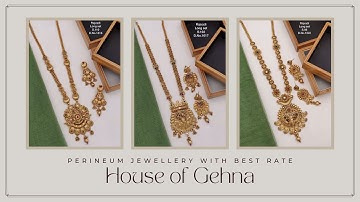 Rajwadi long gold set | Antique Long Rajwadi set | Exclusive Bridal Necklace Set | HG