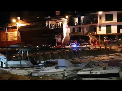 Noodweer bij brug Porto Christo, Mallorca, 2018-10-09