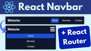 Responsive Navbar in React using React Router | Beginner Tutorial