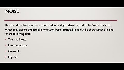 Transmission Impairment | Noise