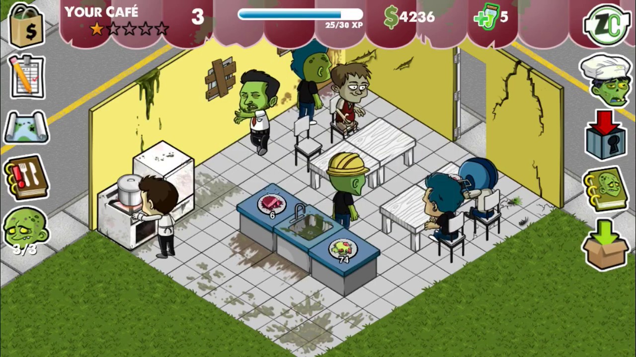 jugar zombie cafe online