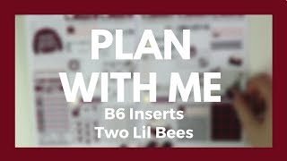 PLAN WITH ME // B6 Inserts - Two Lil Bees Buffalo Check!
