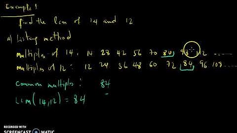 Lowest Common Multiple  LCM Part 2
