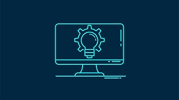 Line Art Animation of AI with Lightbulb and Gears for Machine Learning