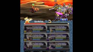 Brave Frontier God Phoenix & Fire King Vargas Boss Battle