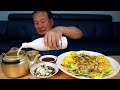 직접 기른 파로 만든 해물파전에 시원한 막걸리 한 잔! (Makgeolli &amp; Pajeon, Green onion pancake) 요리&amp;먹방 - Mukbang eating show