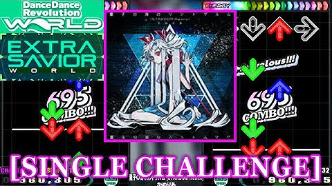 【DDR WORLD】 量子の海のリントヴルム (STARDOM Remix) / かめりあ [SINGLE CHALLENGE] 譜面確認+Clap
