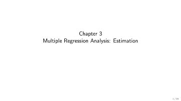 Wooldridge Econometrics for Economics BSc students Ch. 3: Multiple Regression Analysis: Estimation
