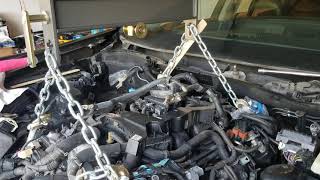 How to: Part 1 Lexus LS460 Engine removal from the top. Prep work and mounting attachments.