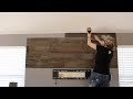 DIY Wood Wall and Floating Shelves image