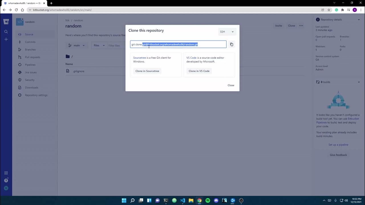 Connect local git repository to a remote server (GitHub, Bitbucket, etc ...