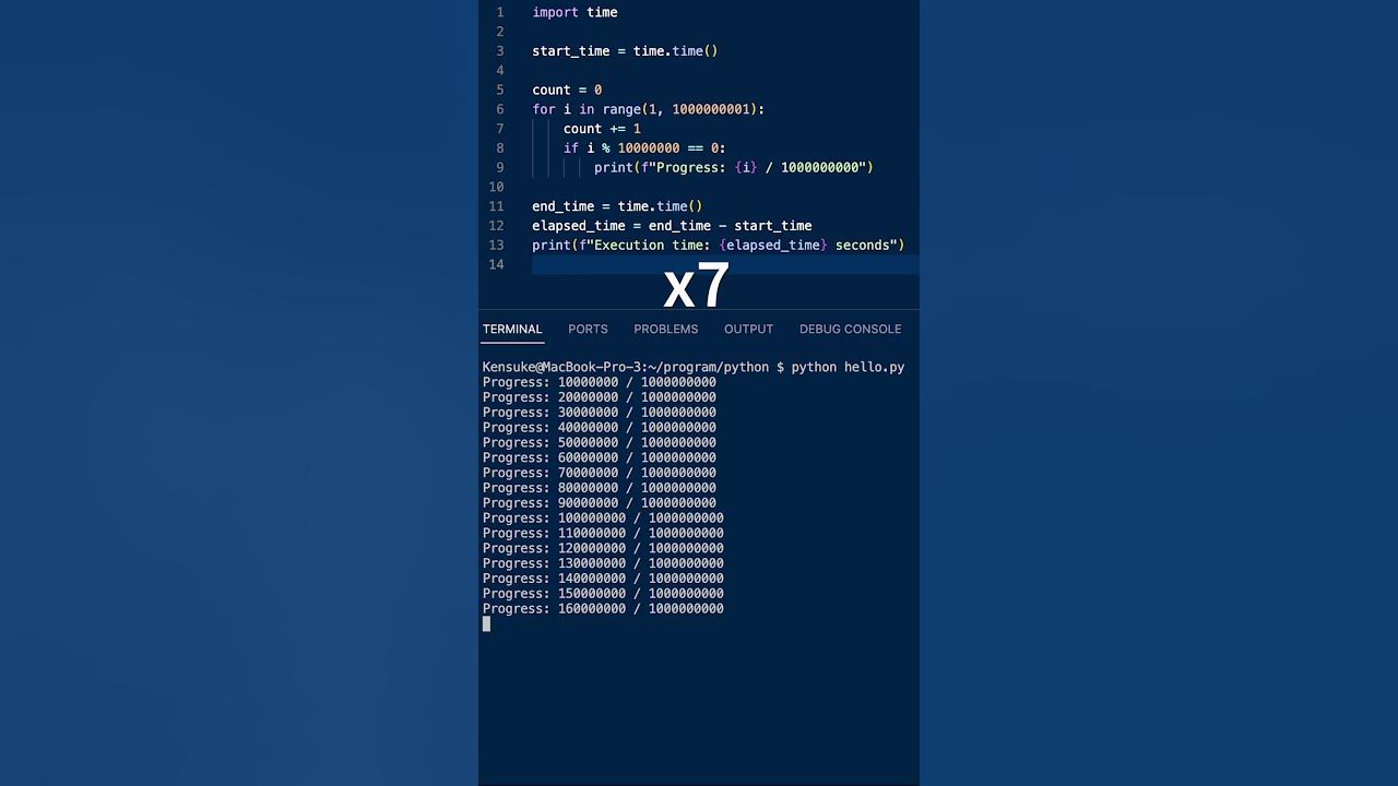 Python vs C++ Speed Comparison to count 1,000,000,000 #shorts #short # ...