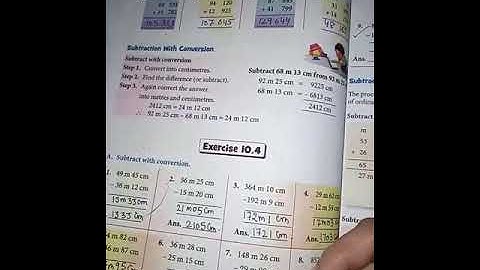 Class 3 : Maths Exercise 10.5 (Subtraction without Conversion) Page 99