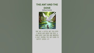 🪶🐜 The Ant and the Dove | Short Moral Story for Kids 🌟