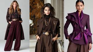 Luxury Plum & Chocolate Brown Outfits FW 2026/27 | Ralph Lauren Inspired Looks
