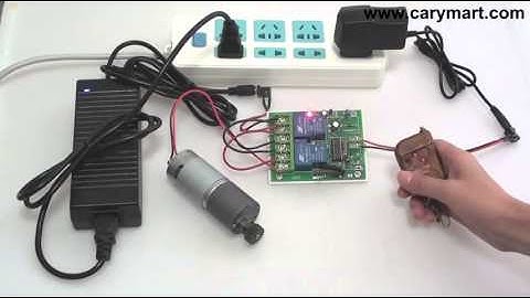Mixed Modes High Power RF Remote Control  Activates DC Motor to Rotate