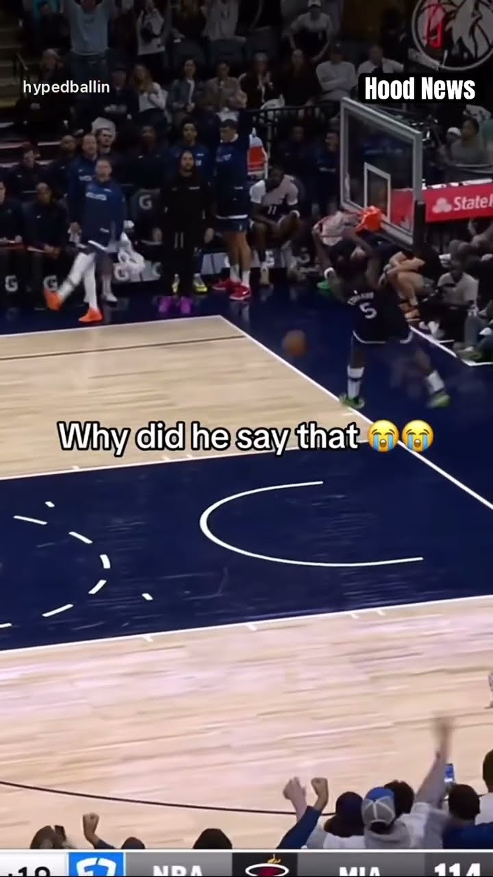 Why did he say that #hoodnews #timberwolves #dunk #NBA #anthonyedwards #shortvideo #omg #how #wow